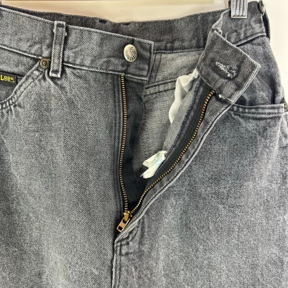 Vintage Lee Riders Mom Jean Union Made Washed Gray Denim 27x30 Size 9 Med 80s - Picture 7 of 11